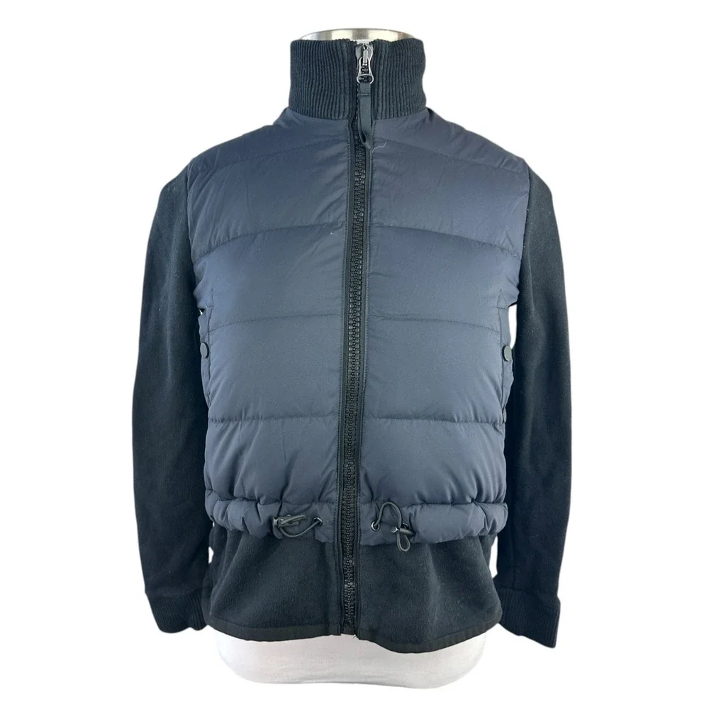 James Perse x Yosemite Mixed Media Jacket Zip Puffer Black Size 1 US Small - Picture 2 of 16